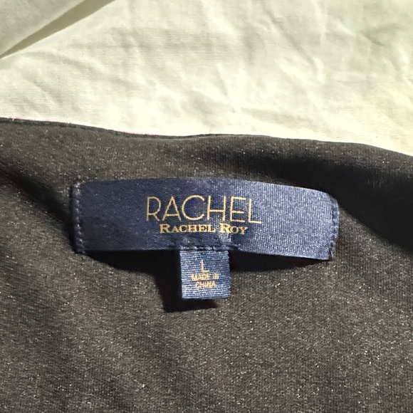 RACHEL Rachel Roy Long Sleeve Dress in Red and Black - Picture 2 of 4